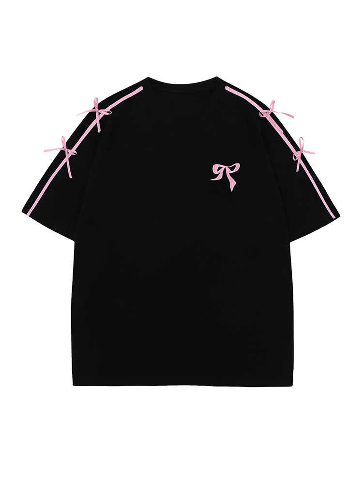 Coquette Bow Round Neck Tee - Image 3