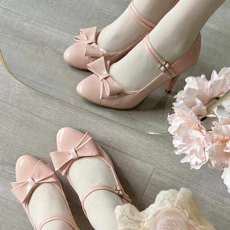Coquette Bow Thick-soled Shoes - Image 2