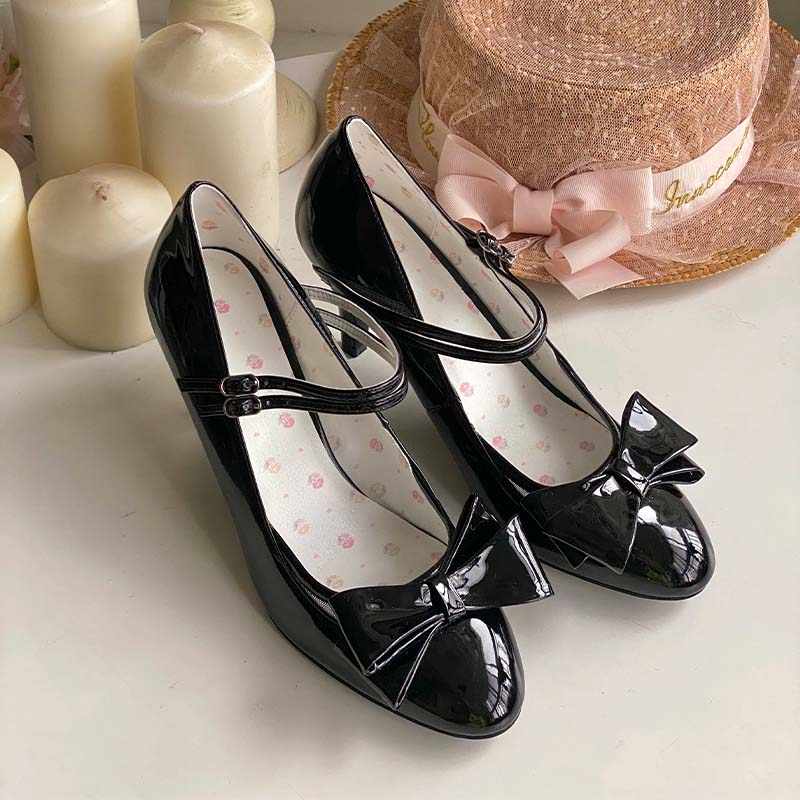 Coquette Bow Thick-soled Shoes - Image 7