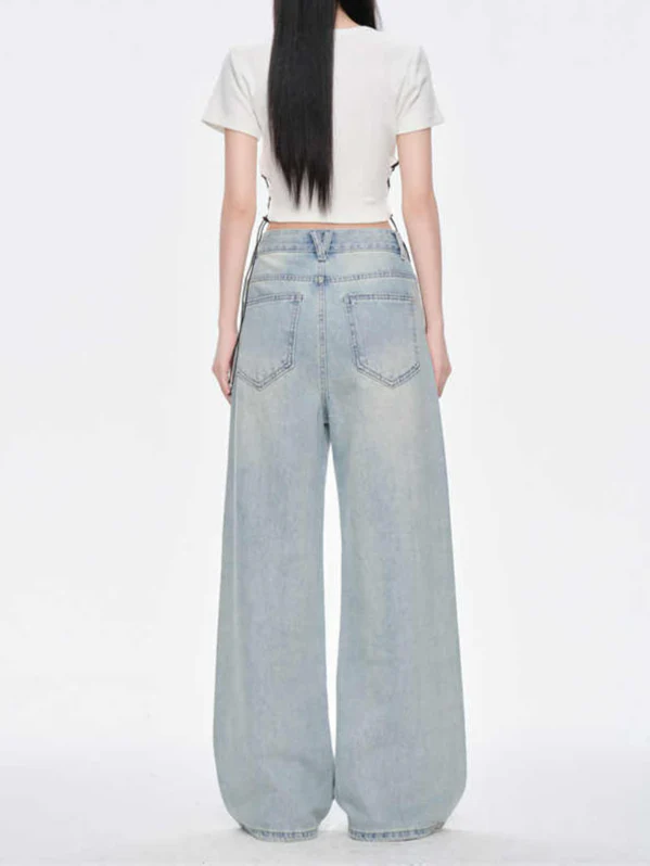 Coquette Bow Tie Diamond Flare Jeans - Image 3