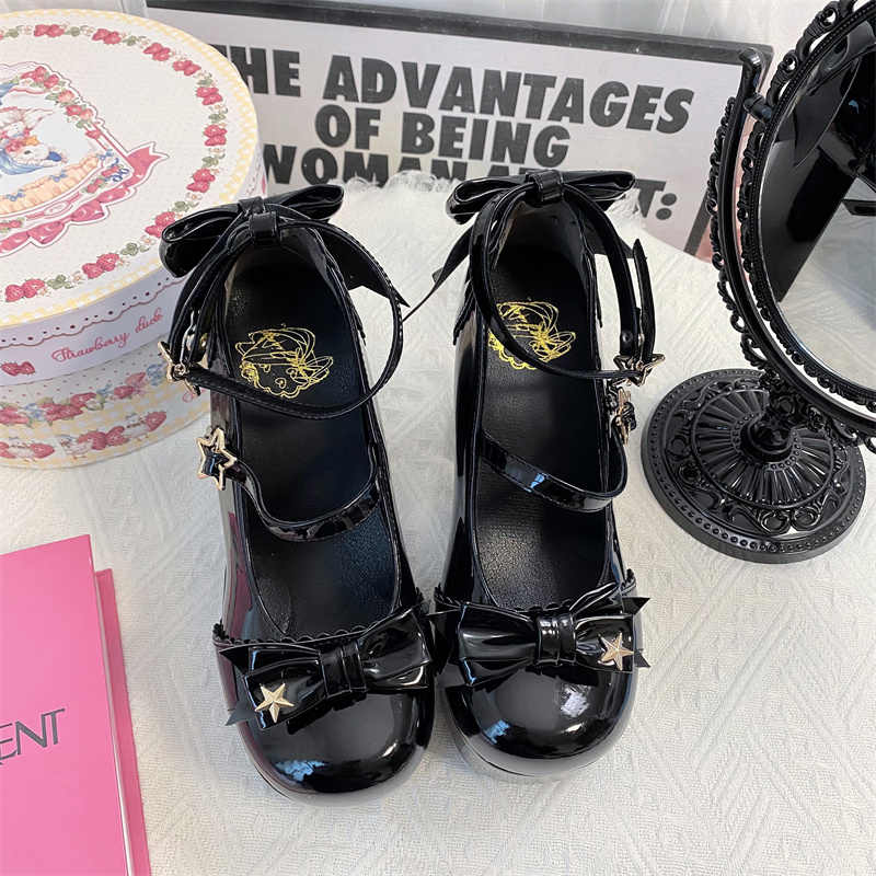 Coquette Bows Leather Platform High-heeled Mary Jane - Image 12