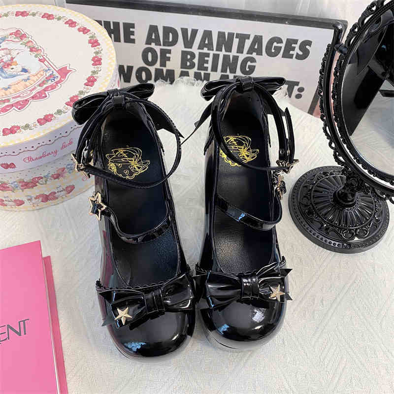 Coquette Bows Leather Platform High-heeled Mary Jane - Image 13