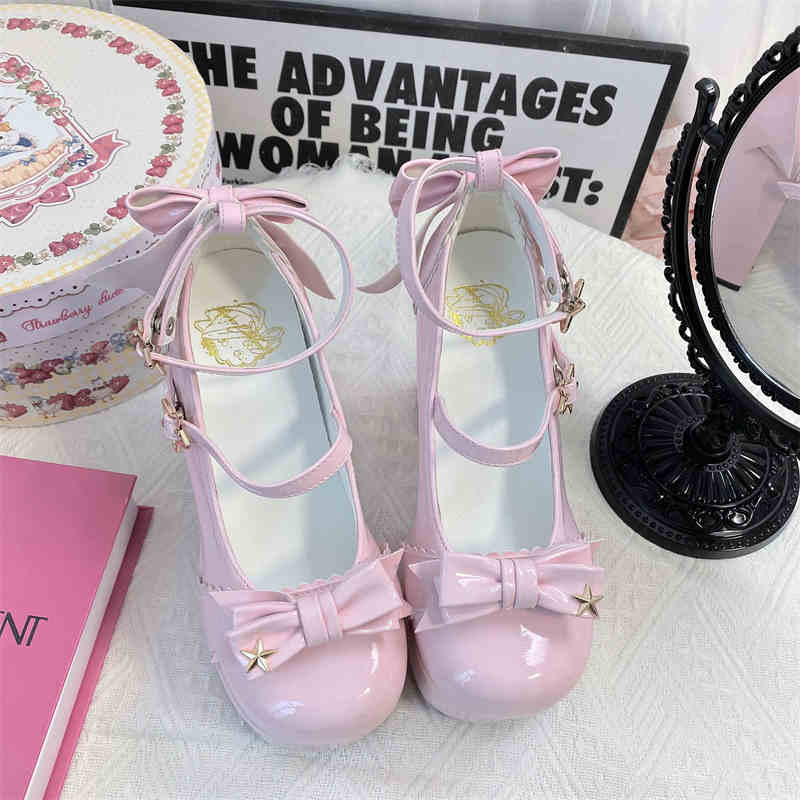 Coquette Bows Leather Platform High-heeled Mary Jane - Image 15