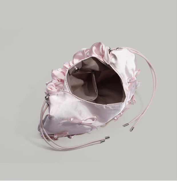 Coquette Bows Pleated Crossbody Bag - Image 3