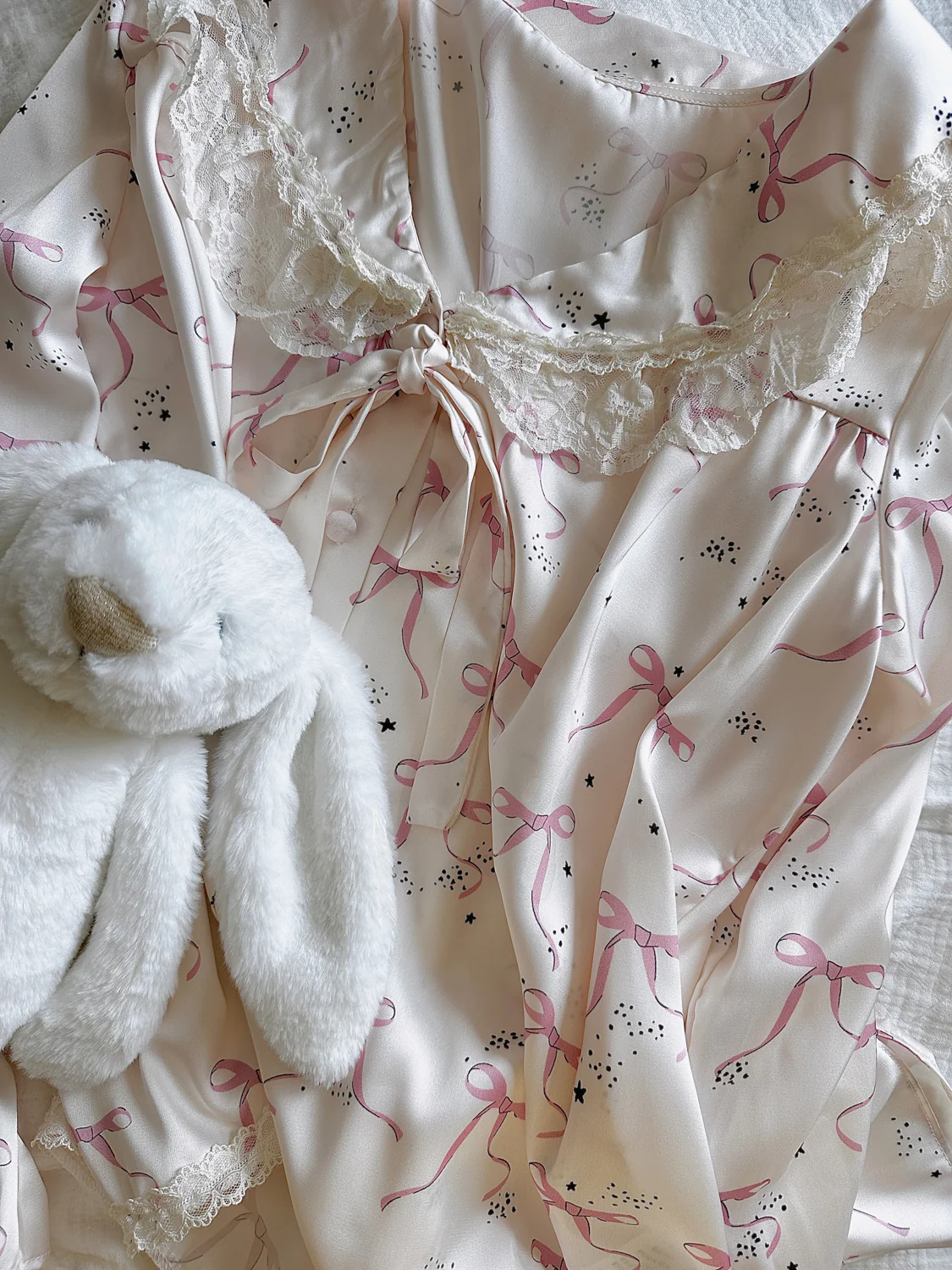 Coquette Bows Silky Pajamas Set - Image 3
