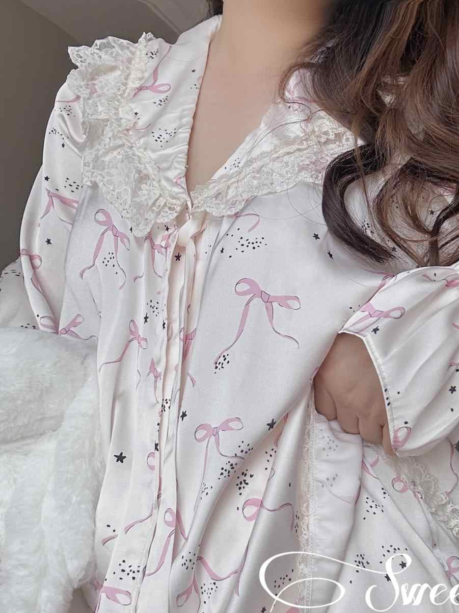 Coquette Bows Silky Pajamas Set - Image 4