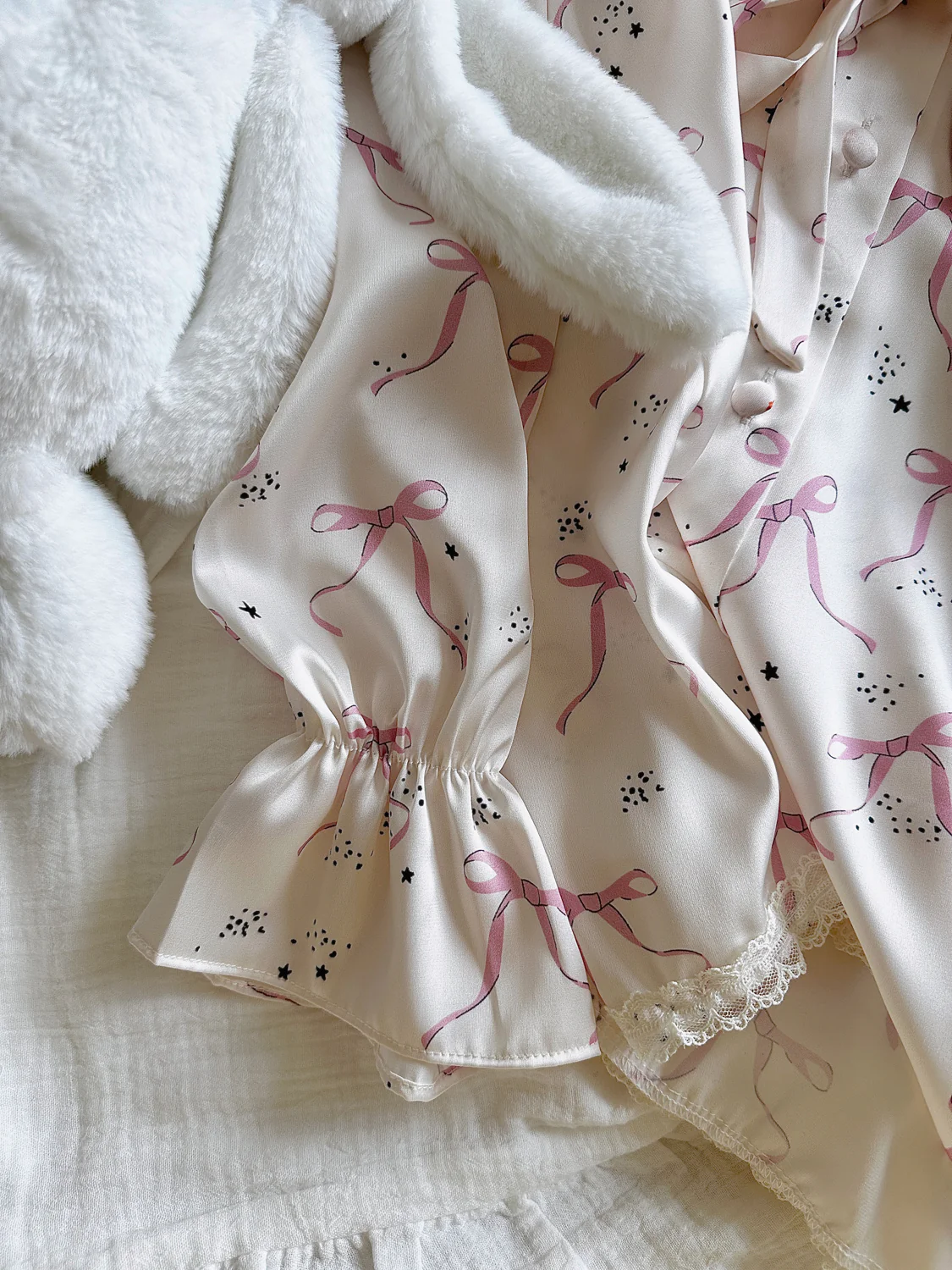 Coquette Bows Silky Pajamas Set - Image 5