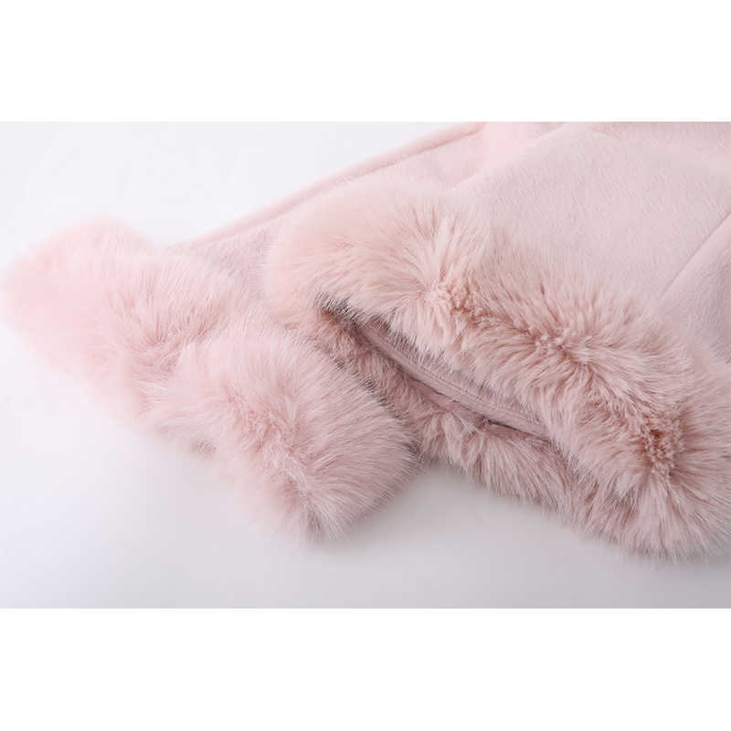 Coquette Furry Woolen Cape Coat - Image 4