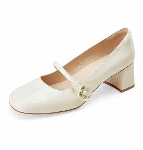Coquette Gold Flower Mary Jane Shoes - Image 5