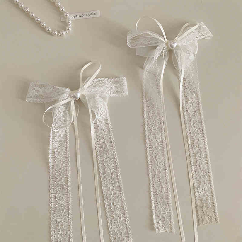 Coquette Lace Ribbon Bow Hairpin - Image 4
