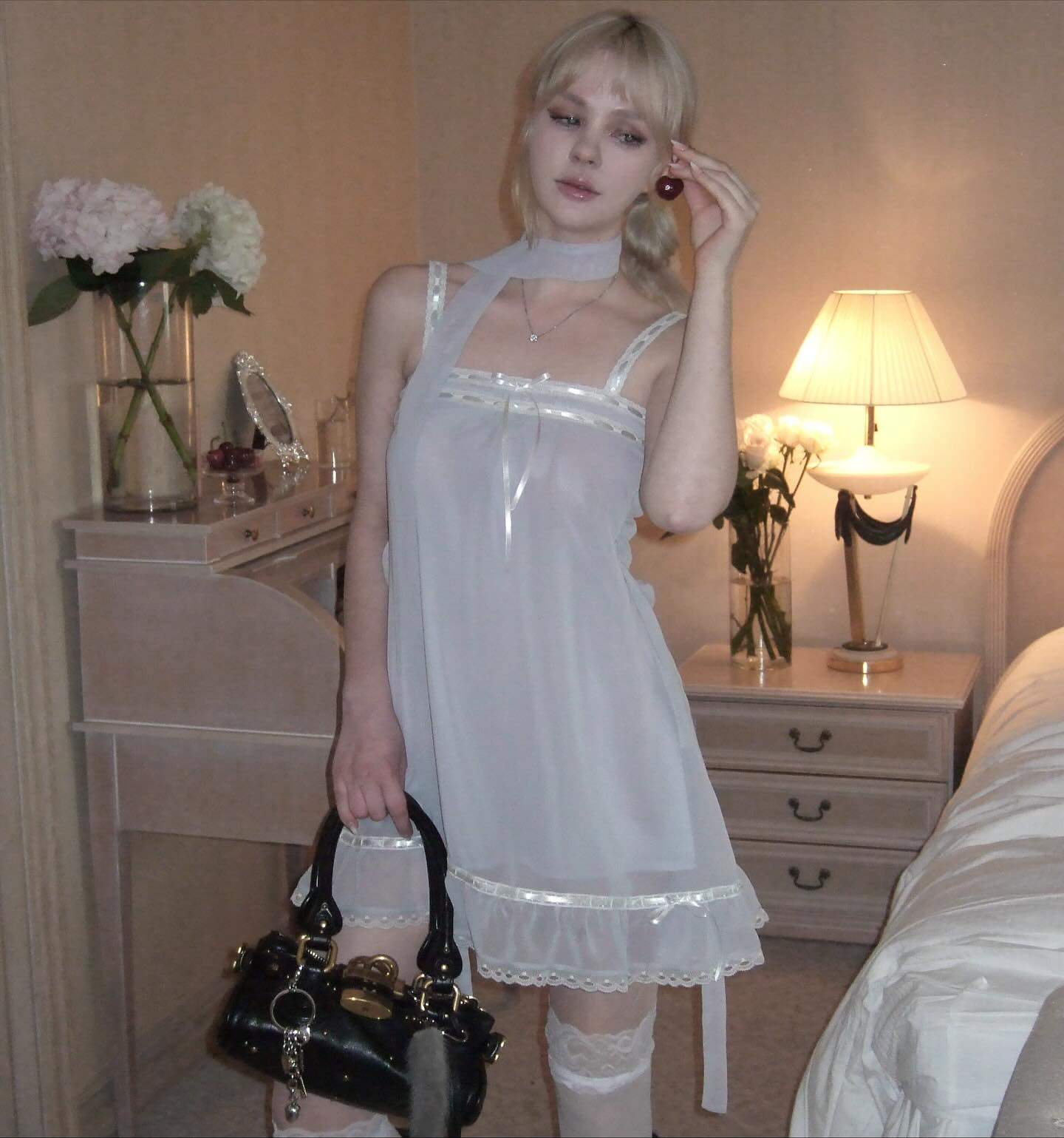 coquette lace suspender dress - Image 6