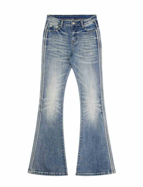 Coquette Light Blue Slim Washed Flare Jeans - Image 7