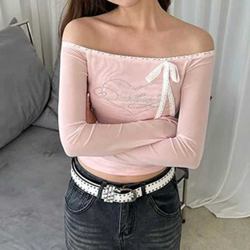 Coquette Off-shoulder Ballet Long-sleeved Top - Image 3