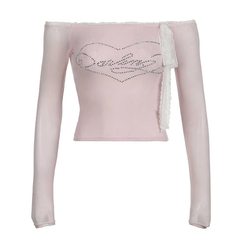 Coquette Off-shoulder Ballet Long-sleeved Top - Image 5