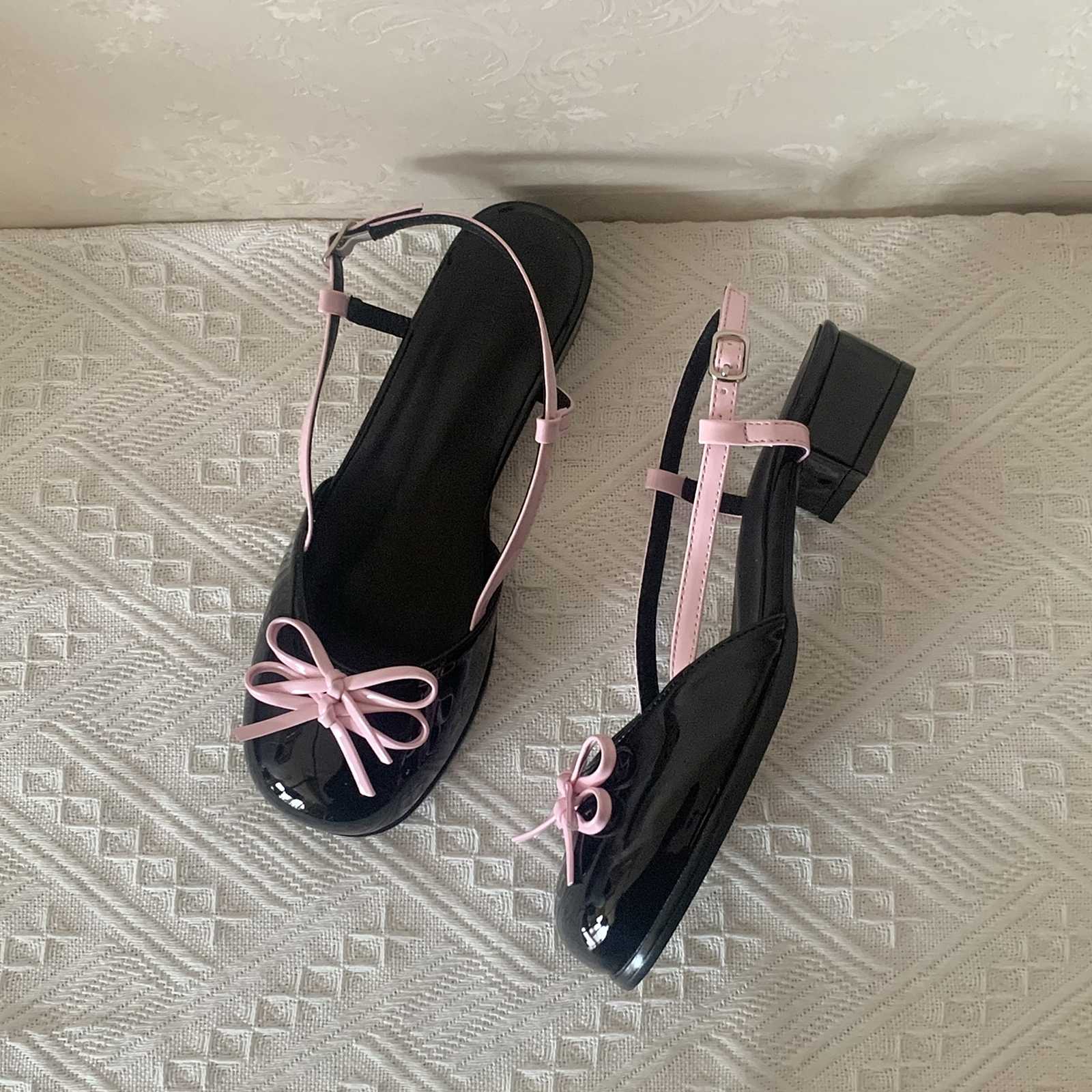 Coquette Pink Bow Mary Jane Sandals - Image 2