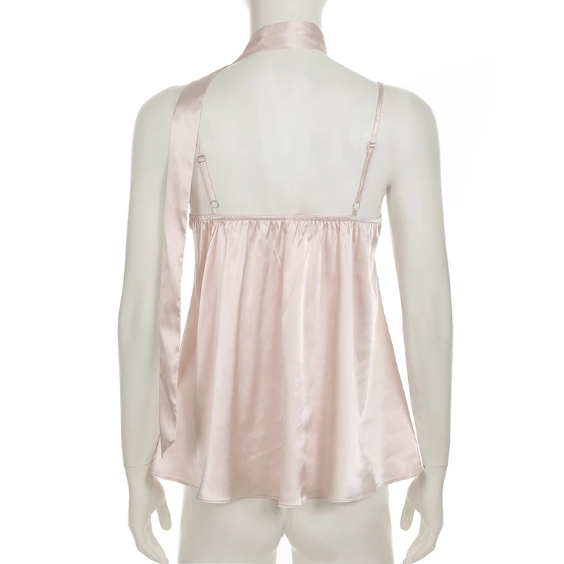 Coquette Pink Satin Tank Top - Image 5