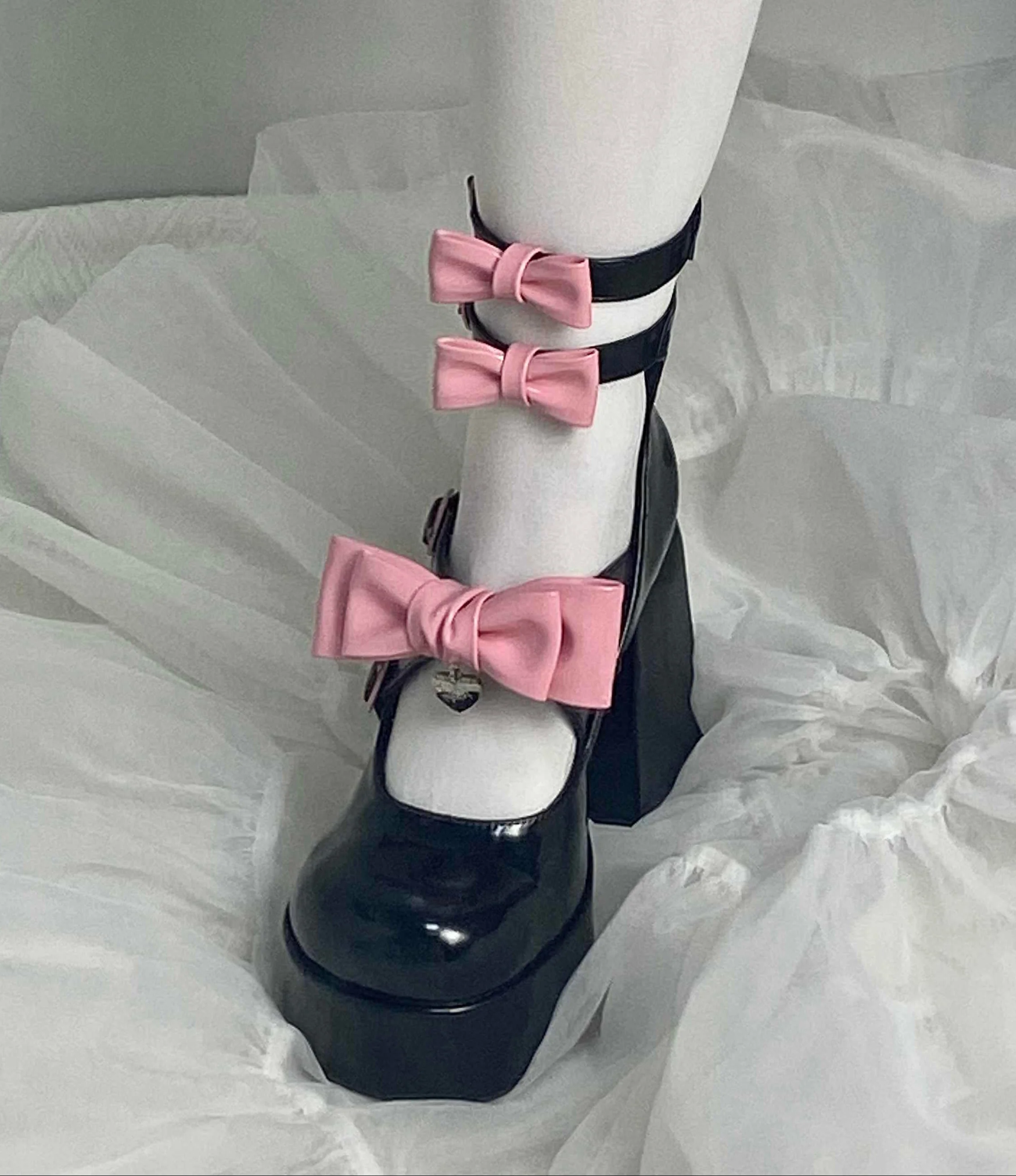 Coquette Round Toe Barbie High Heels - Image 3