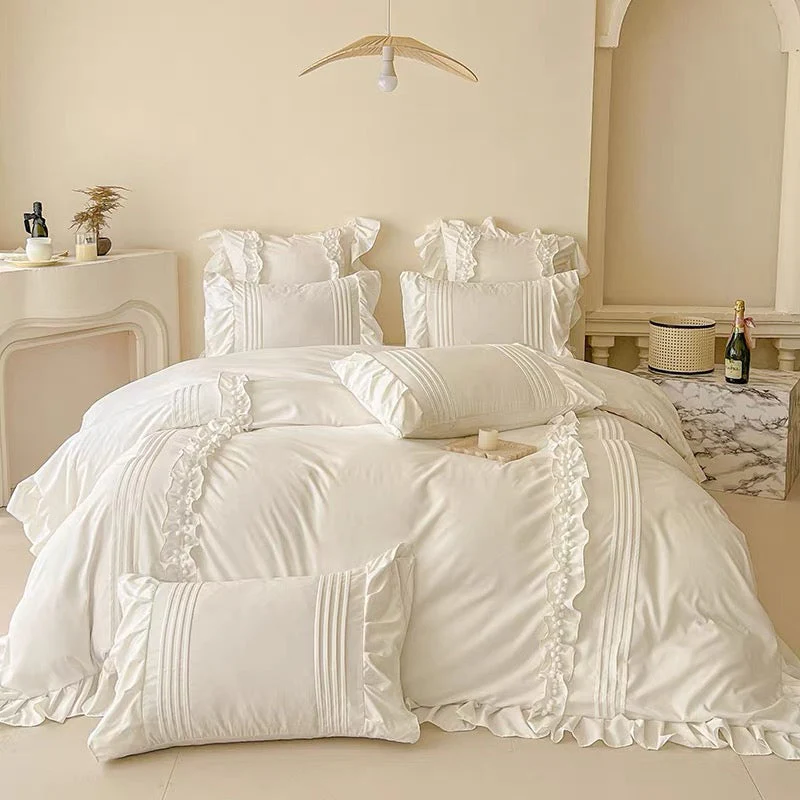 Coquette Ruffled Duvet Cover Set - Image 11