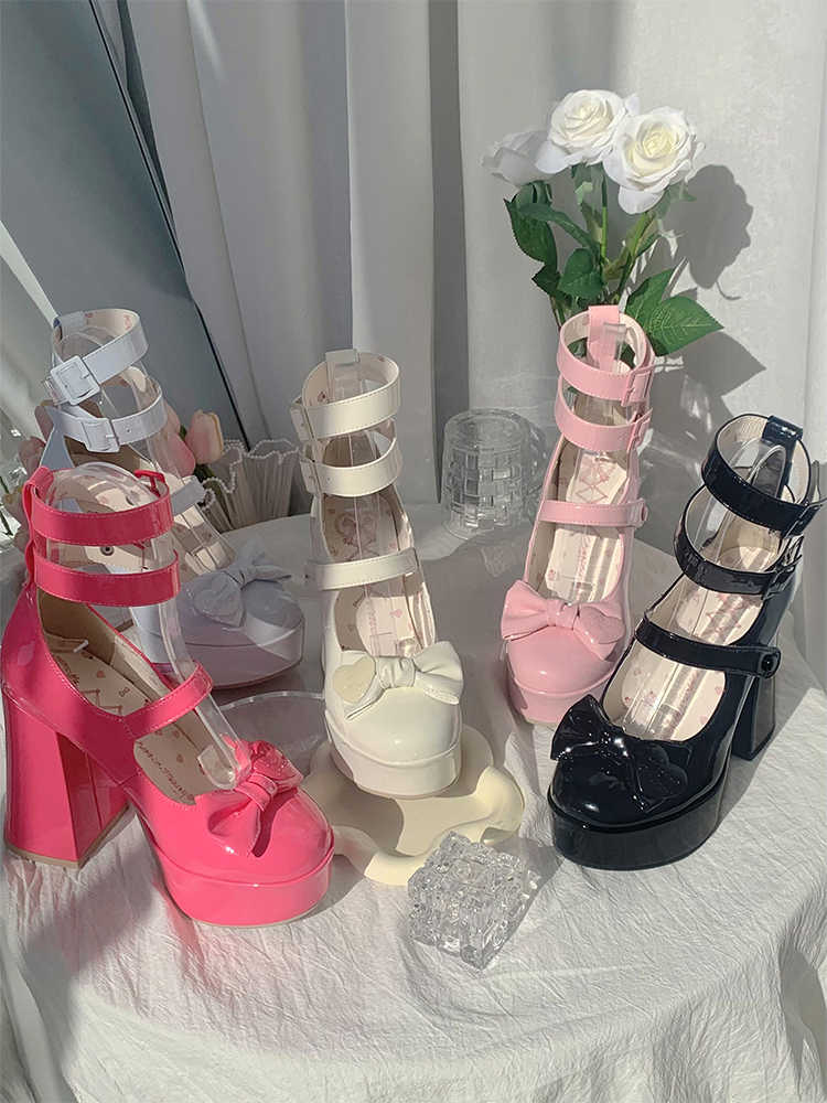 Coquette Sweet Ribbon Lolita High Heels - Image 9