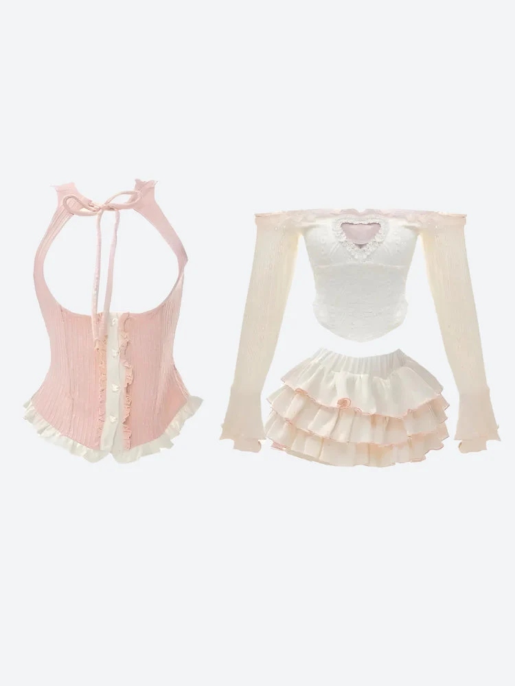 Coquette Top & Mini Skirt Two Piece Coord - Image 6