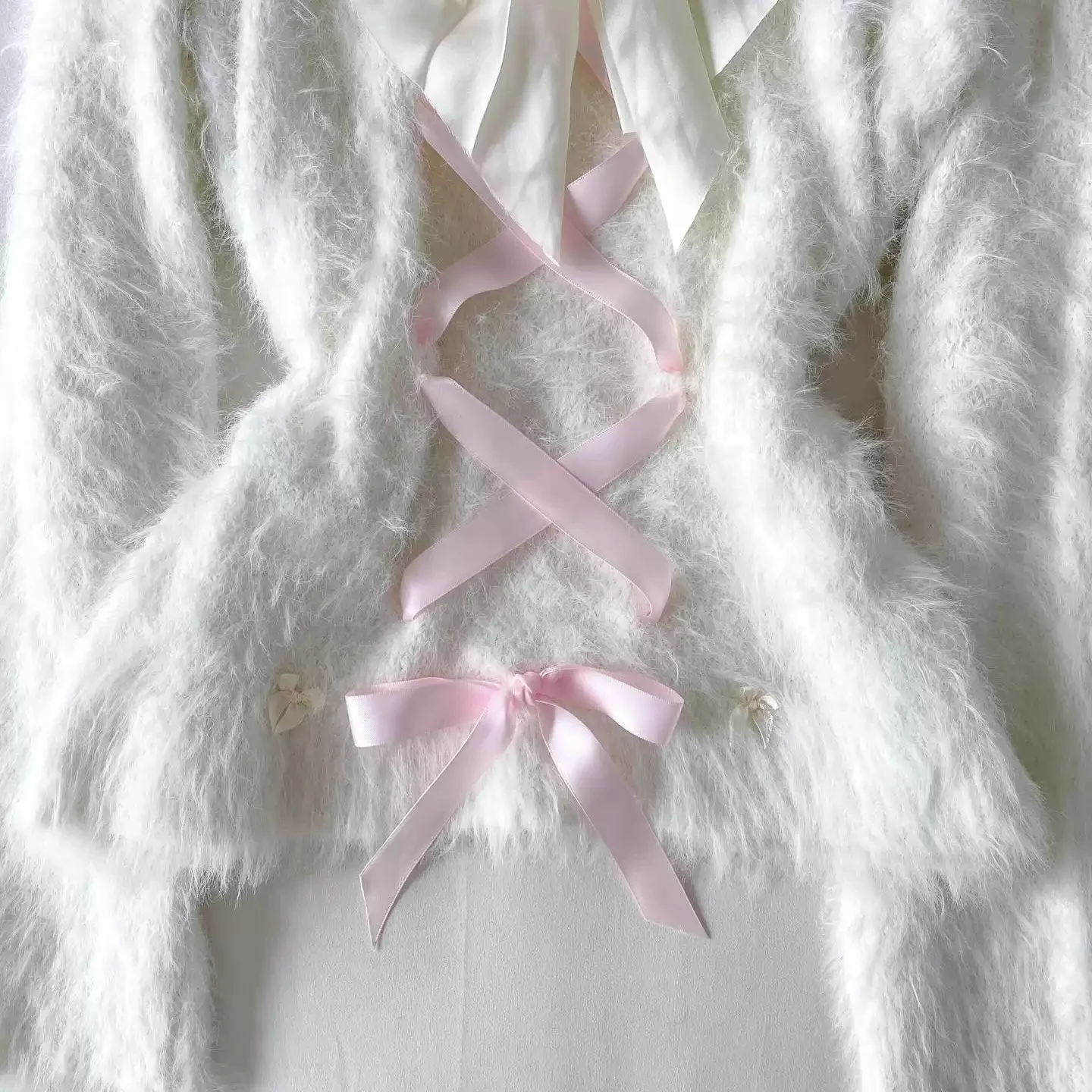 coquette white knitted sweater - Image 3