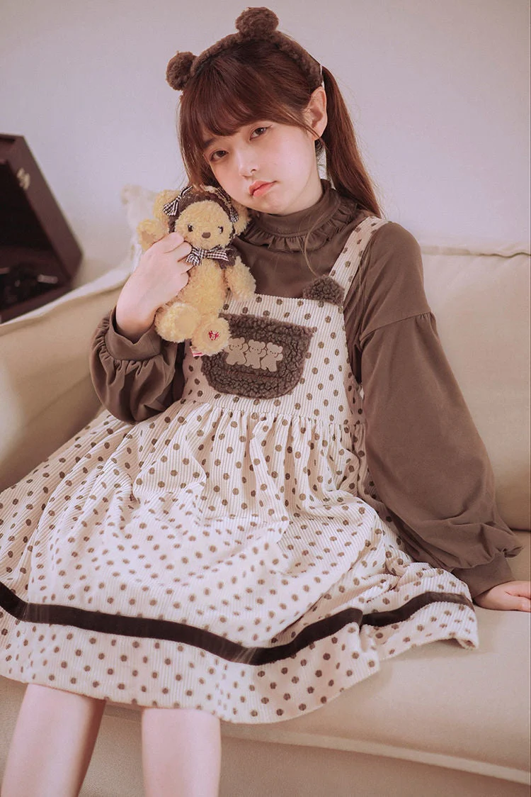 Corduroy Teddy Overall Dress - Image 10
