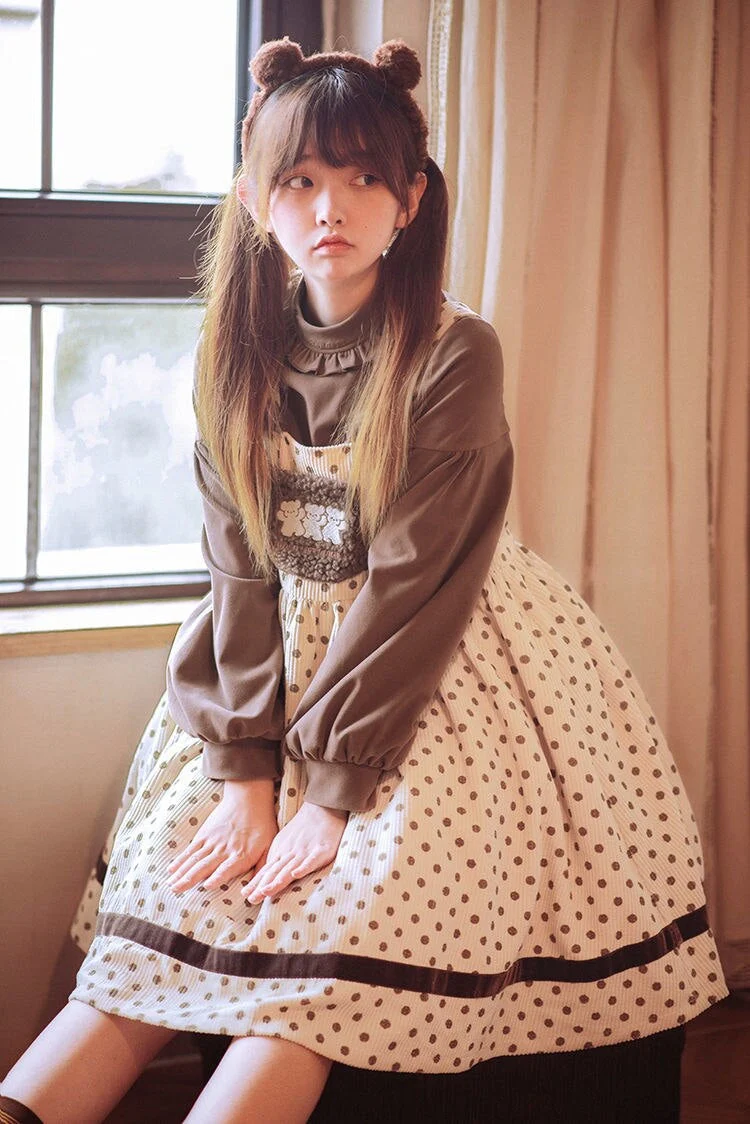 Corduroy Teddy Overall Dress - Image 11