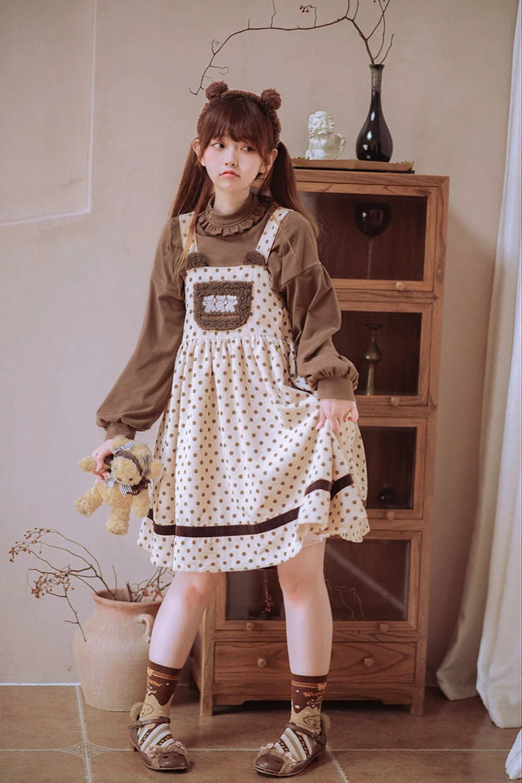 Corduroy Teddy Overall Dress - Image 13