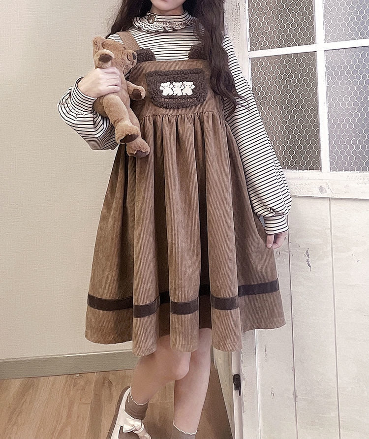 Corduroy Teddy Overall Dress - Image 6