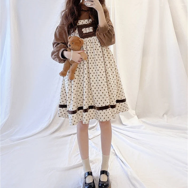 Corduroy Teddy Overall Dress - Image 8
