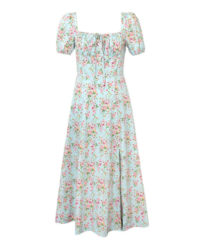 Cottage Floral Puff-sleeved Dress - Image 10