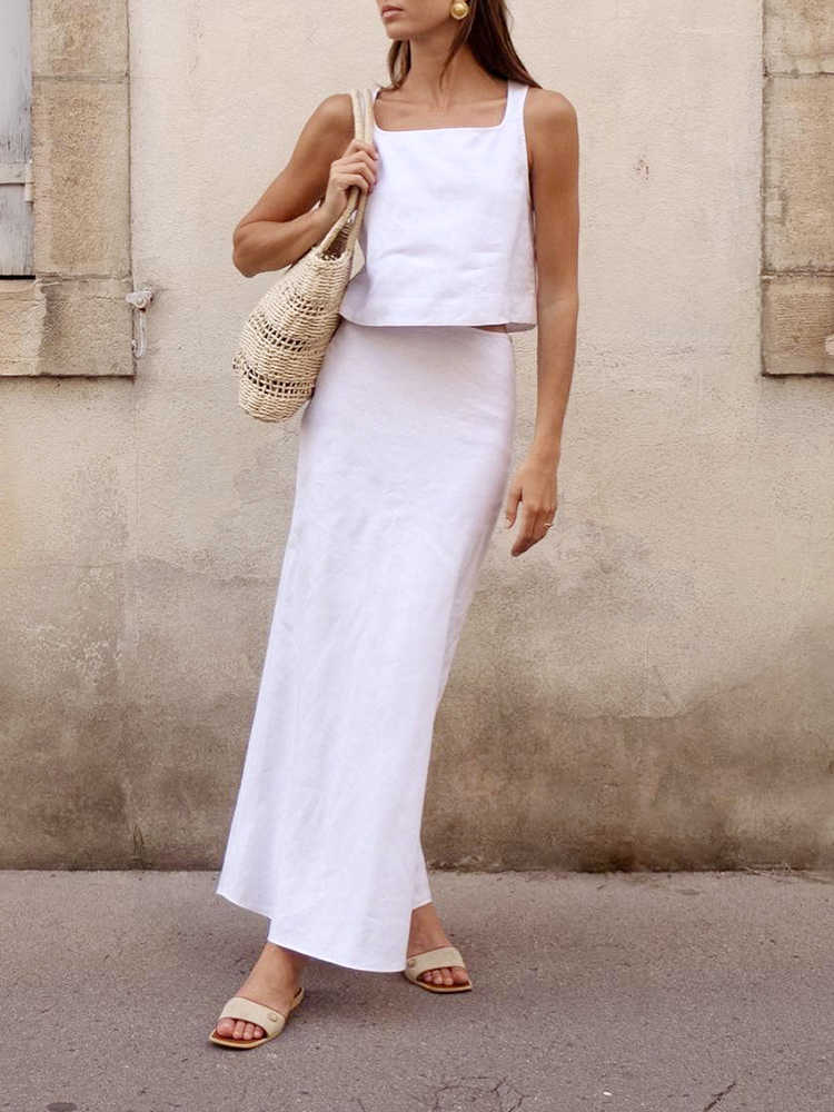 Cotton Linen Crop Top - Image 3