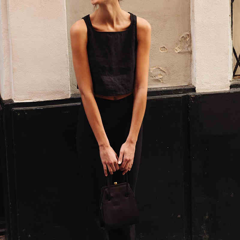 Cotton Linen Crop Top - Image 4