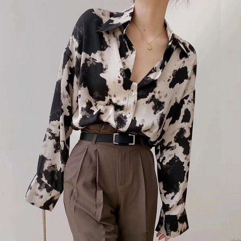 Cow Print Blouse - Image 4