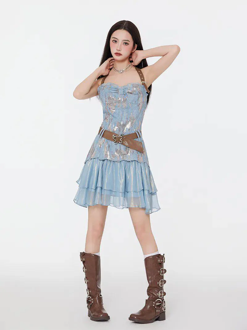 Cowgirl Off Shoulder Mini Dress - Image 3