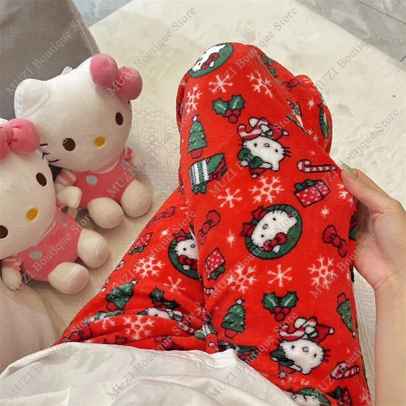 Cozy Holiday Kawaii Kitten Pajama Pants - Image 16