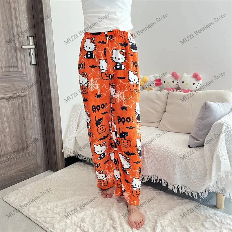 Cozy Holiday Kawaii Kitten Pajama Pants - Image 4