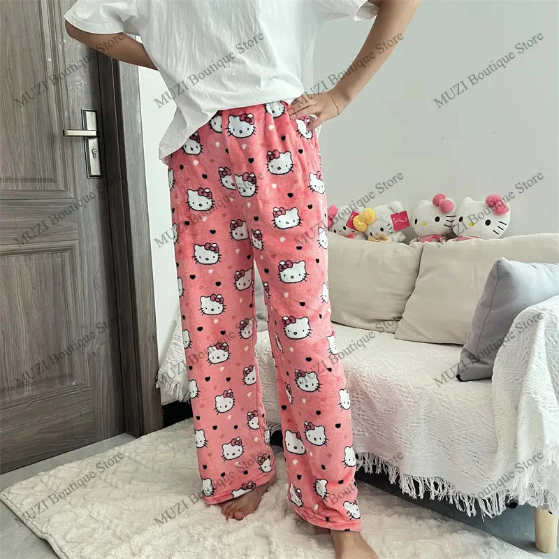 Cozy Holiday Kawaii Kitten Pajama Pants - Image 7