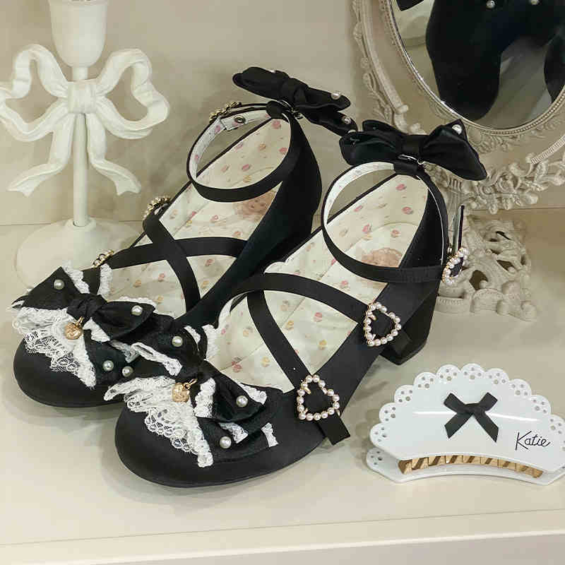Cream Bows Lace Shoes - Image 14