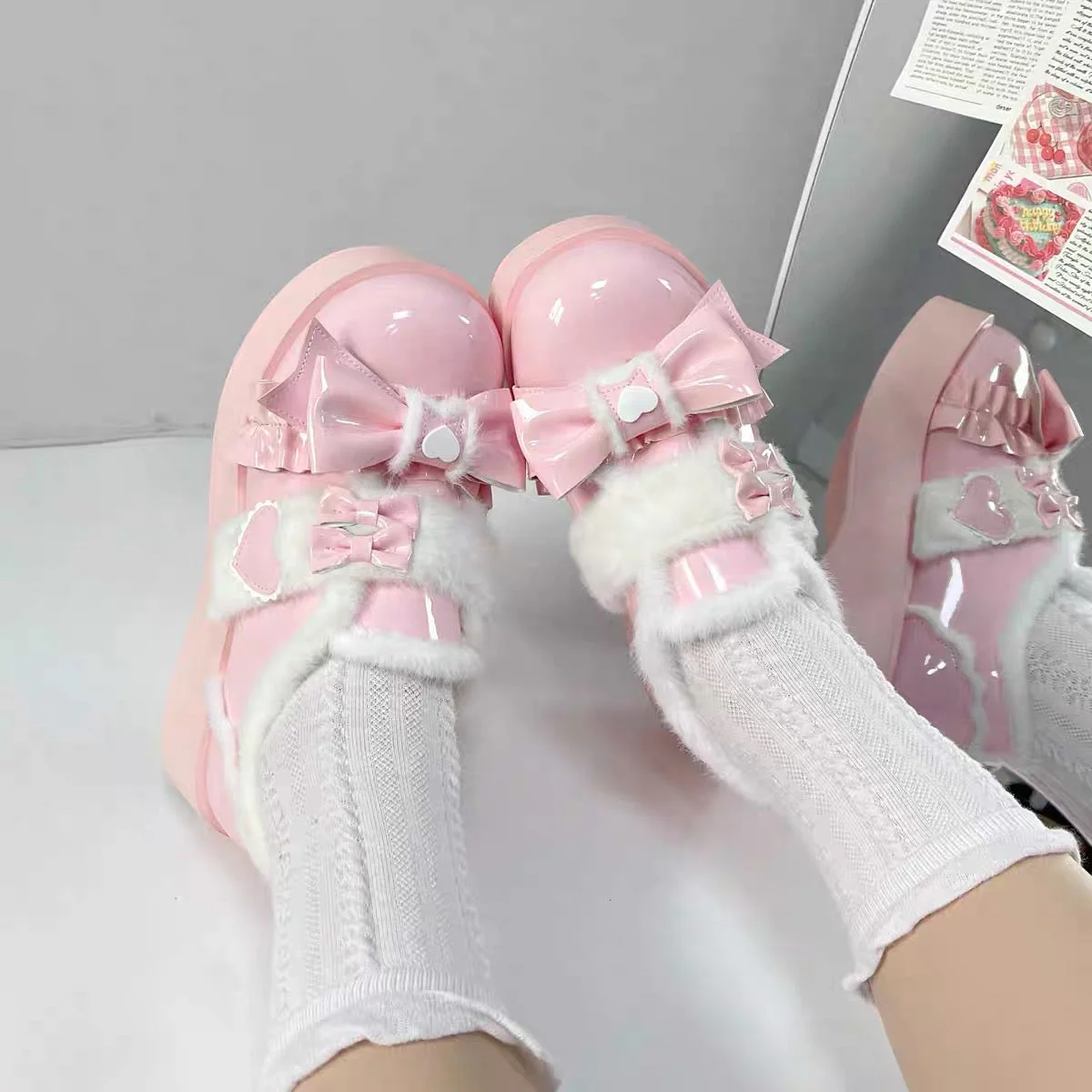 Cream Cake Dolly Platform Shoes - Image 8
