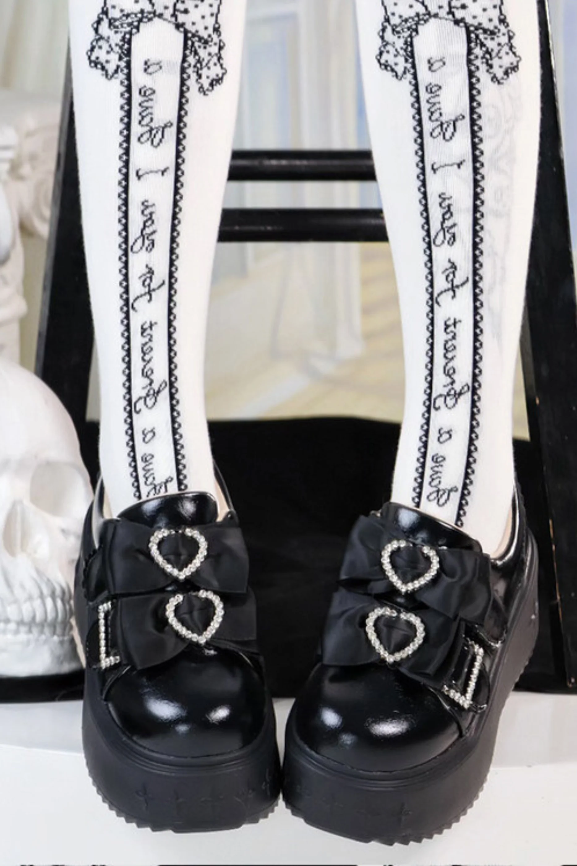 Ribbon Heart Platform Shoes - Image 4