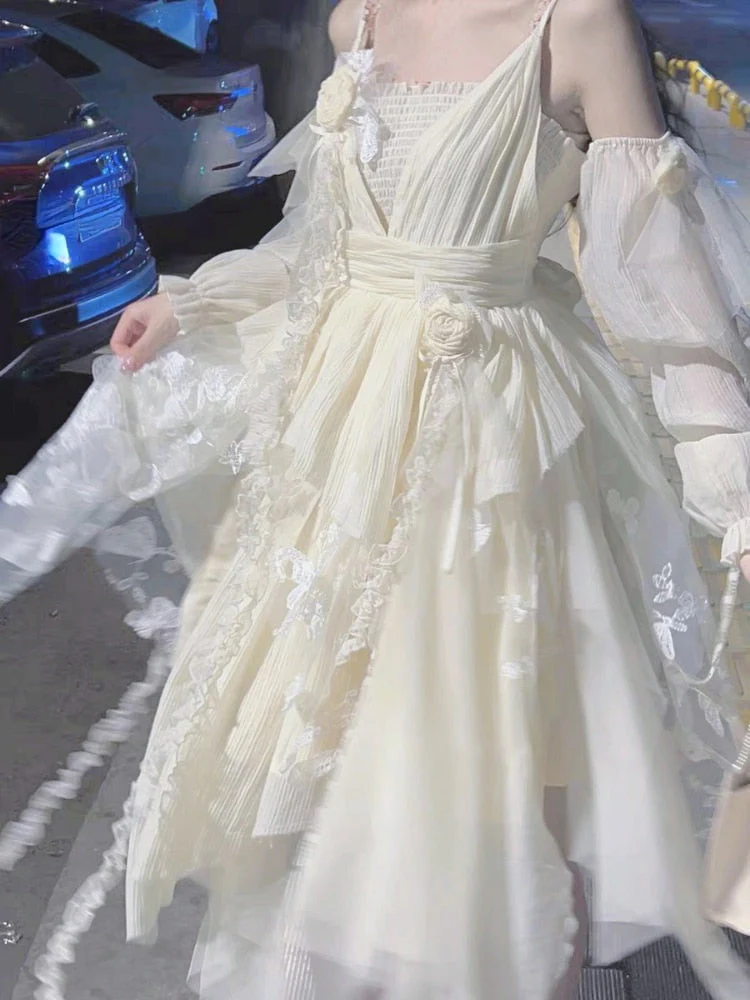 Creamy Butterfly Maiden Dress - Image 3