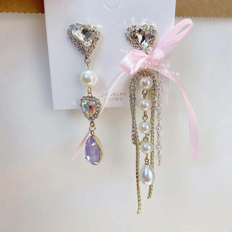 Crystal Princess Drop Earrings - Image 5