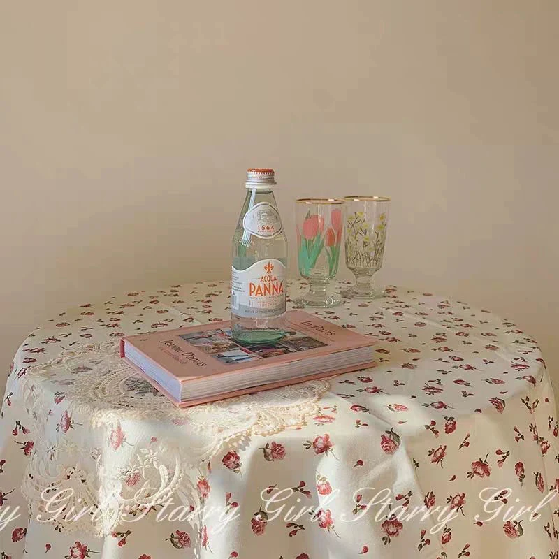 custard floral tablecloth
