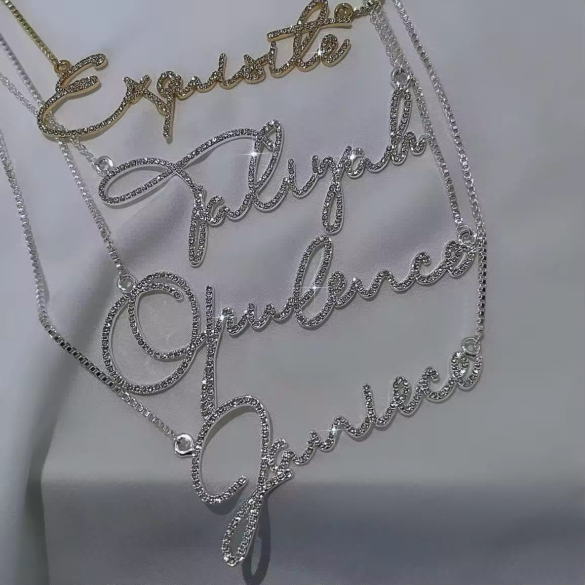 Custom Crystal Name Necklace - Image 10