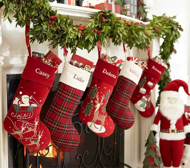 Customizable names Velveteen Christmas Socks - Image 3