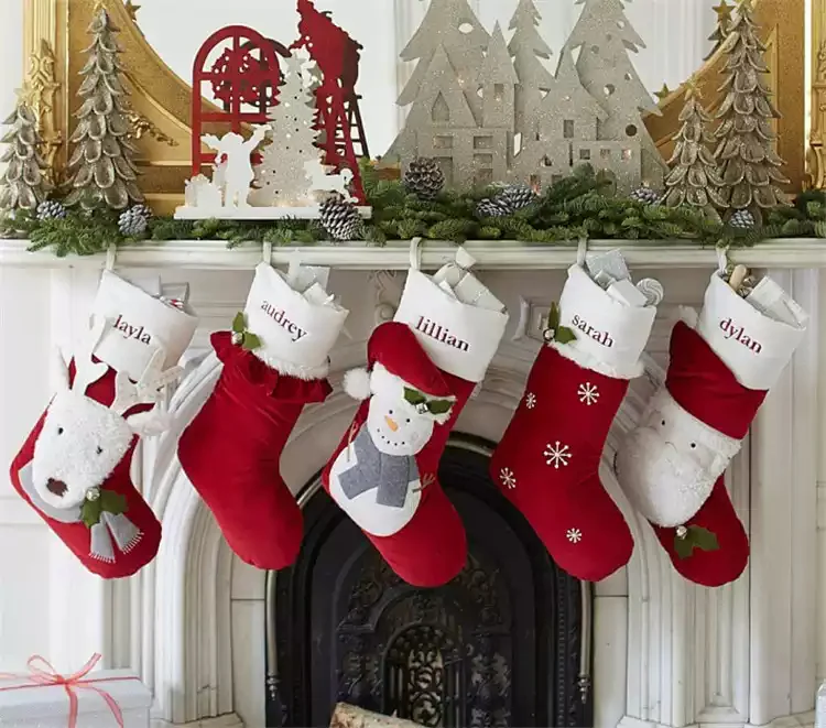 Customizable names Velveteen Christmas Socks - Image 4