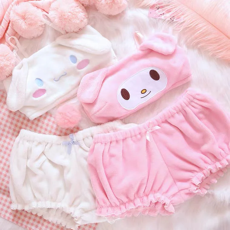 Cute big ears tube top set