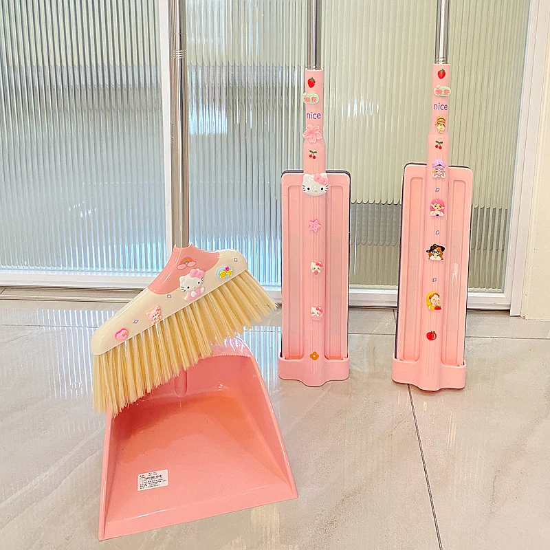 Cute Cartoon Foldable Broom and Dustpan Set - Image 4