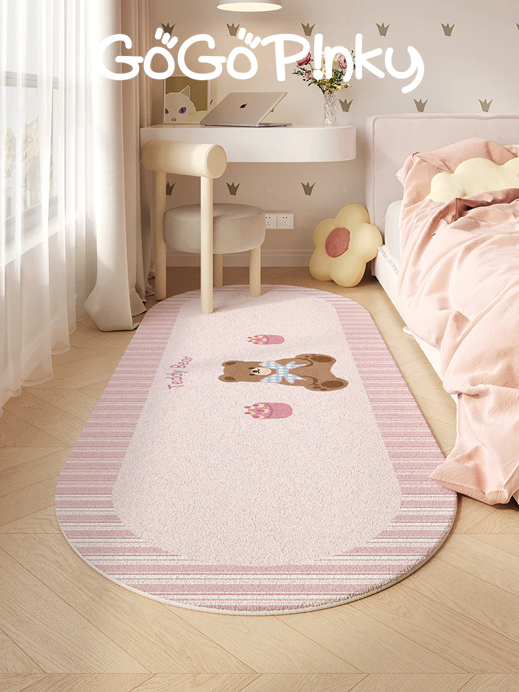 cute cartoon teddy bear plush foot mat - Image 3